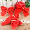 Christmas Decorations, Christmas Tree Pendants, Decorative Small Bows, 12 Pieces In Red, Gold and Silver