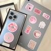 60Pcs Pink Color Retro Aesthetic Stickers Waterproof Vinyl Art Decals Romantic Valentine's Day Stickers Removable DIY Decorative Stickers for