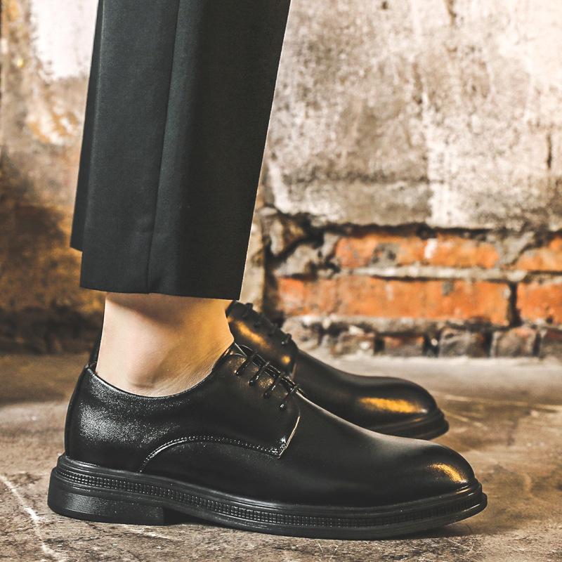Большие размеры деловые кожаные туфли мужские корейские версии маленькие размеры 37 повседневные свадебные мужские туфли шафера туфли для жениха 19932-J