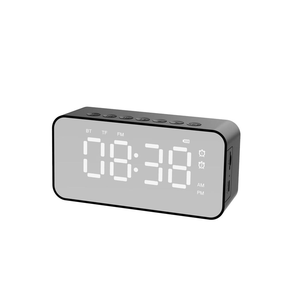 Креативная Bluetooth-колонка с дисплеем часов, зеркальным будильником и радиоприемником с ручкой