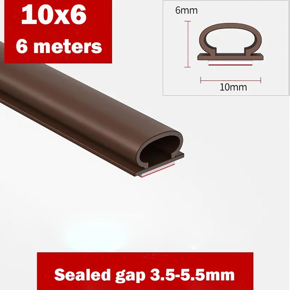 Самоклеящаяся уплотнительная лента типа I длиной 6 метров для дверей, изоляционная лента, уплотнитель для окон и дверей