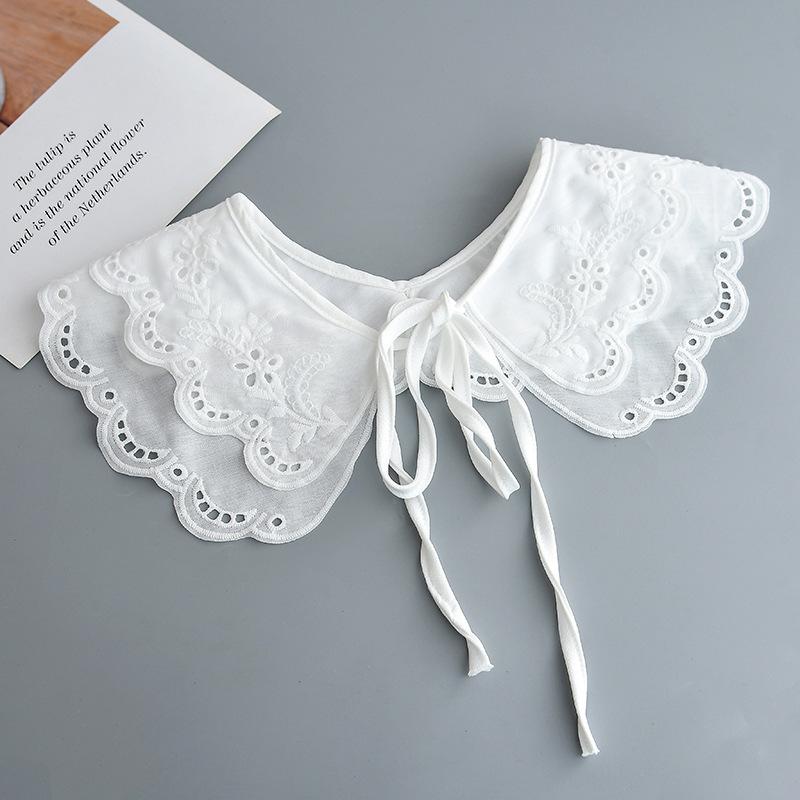 Мода 2023 года, женская, для девочек, кукла Лолита, шаль, поддельный воротник, вышитое ожерелье, лацкан, блузка, накидка на плечо, короткая накидка, поддельный воротник