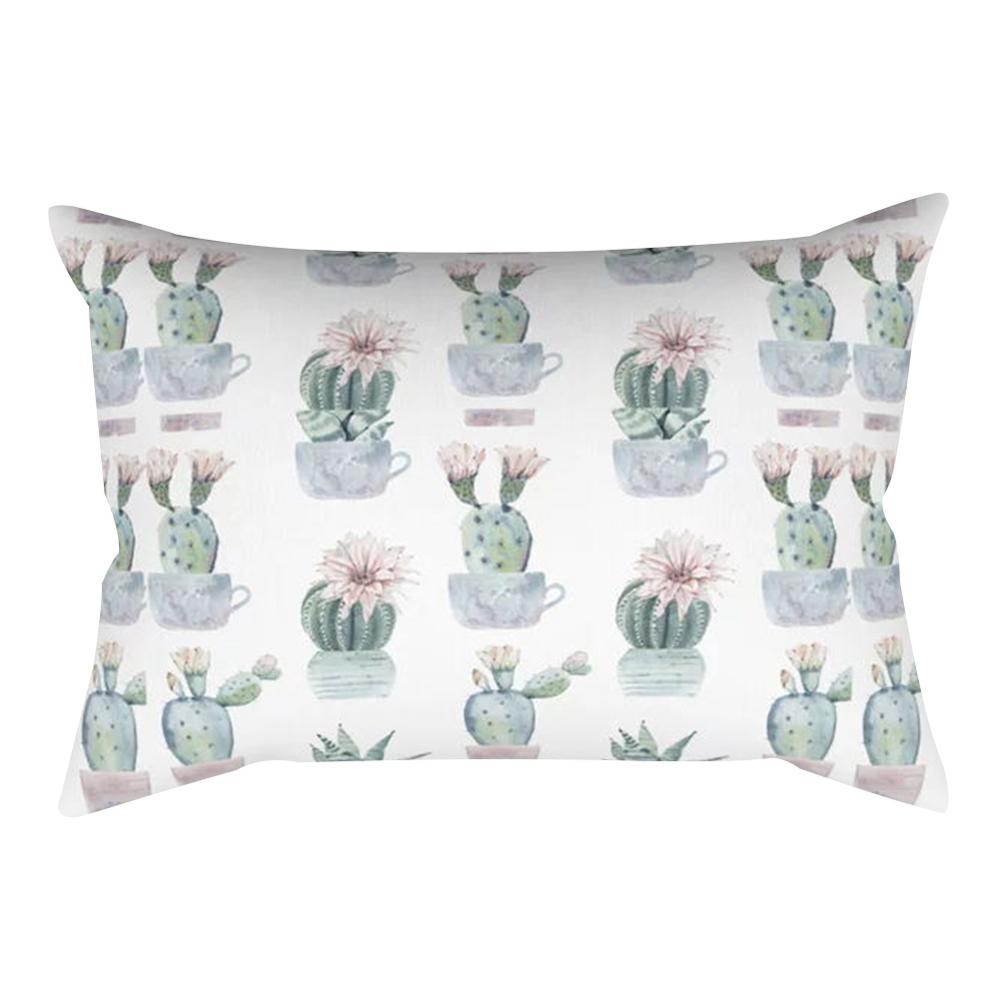 Декоративная наволочка с растительным светом кактуса для спальни, гостиной, дивана, стула, автомобиля, наволочка 30x50 см, домашний декор, наволочка