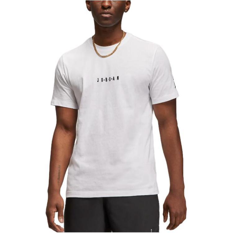 Jordan Футболка Air Spellout S/S белая мужская уличная DM3182-100