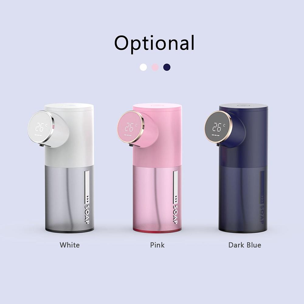 Автоматический дозатор мыла, бесконтактный, емкость 320 мл, дисплей температуры, плотная пена, стиральная машина для рук, 1500 мАч, перезаряжаемые автоматические дозаторы мыла