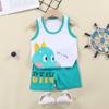Kids Vest Set Summer Cotton Girls and Boys Vest + Shorts Set