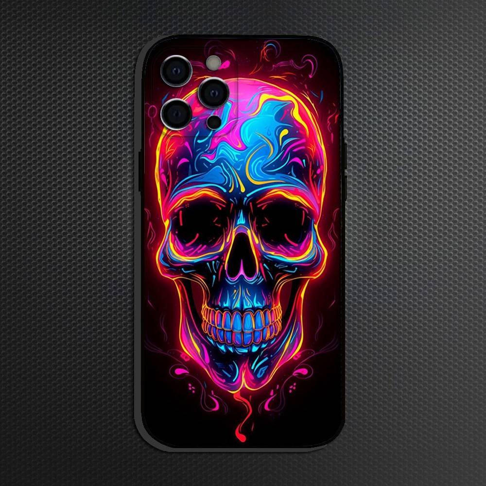 Skeleton Phone Case For iPhone 16,15,14,13,12,11 Plus,Pro Max, Others Soft Black Cover