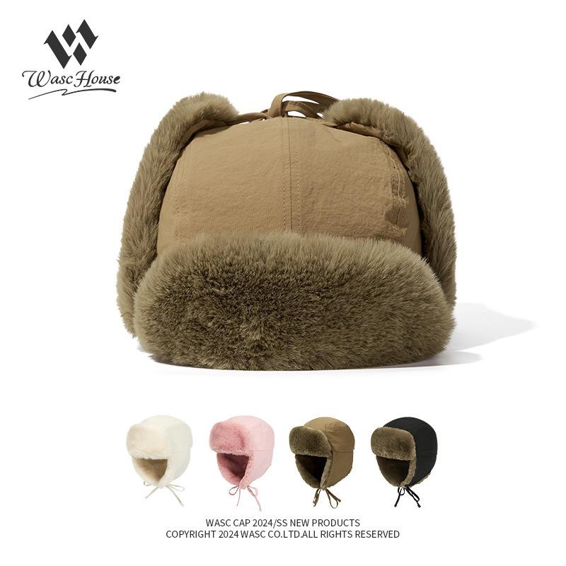 Autumn and Winter Men's and Women's Warm Ear Protectors, Fleece Thickened Outdoor Sports Waterproof and Cold-proof Skiing Flight Hats