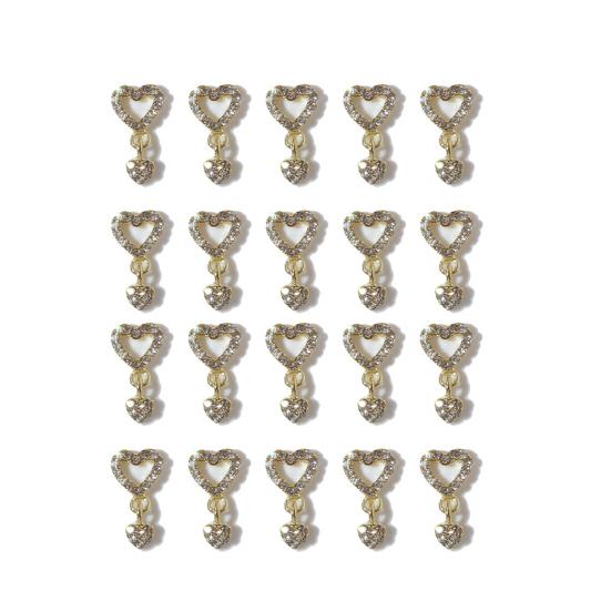 20Pcs Nail Decoration Shiny Visual Effect Show Unique Charm Alloy Excellent Bow-knot Ornament Manicure Nails Accessories for Salon