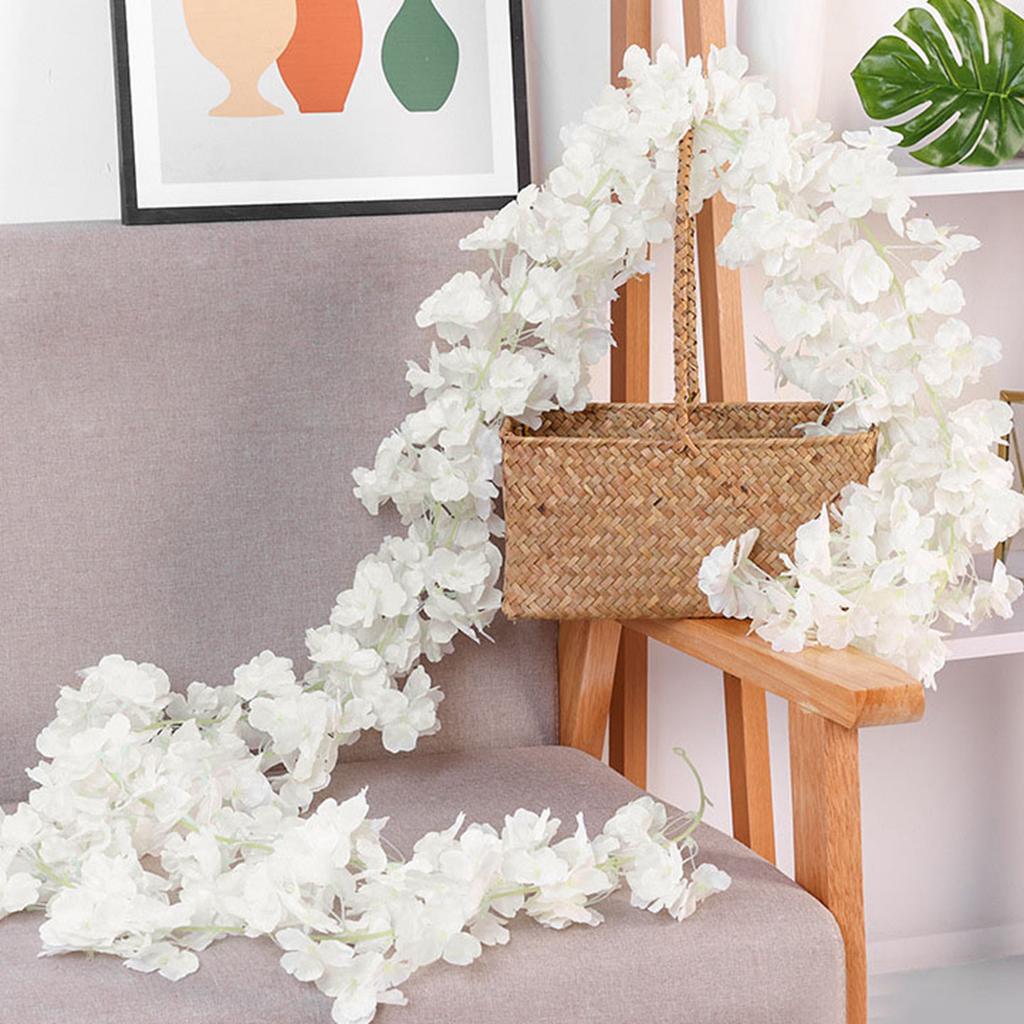 1,8 м 256 Искусственная гирлянда из цветов сакуры, Подвесные лозы для весеннего домашнего декора, Украшения для свадебной вечеринки