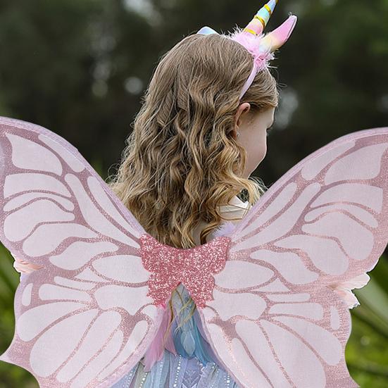 Крылья феи из органзы, крылья ангела, легкие крылья бабочки эльфа, костюм на Хэллоуин, реквизит для фотосессии для косплея, вечеринки