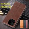 Роскошный магнитный адсорбционный кожаный чехол для Xiaomi POCOPHONE POCO C55 Flip Cover Защитный чехол Capa Fundas Coque