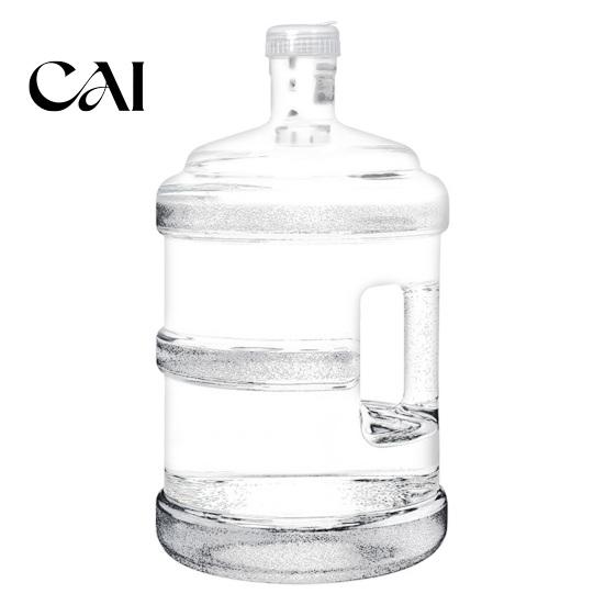 Durable Water Storage Jar Plastic Jug with Handle And Leakproof Cap, Reusable Twist Off Cap Container Portable Bottle, Transparent for Home