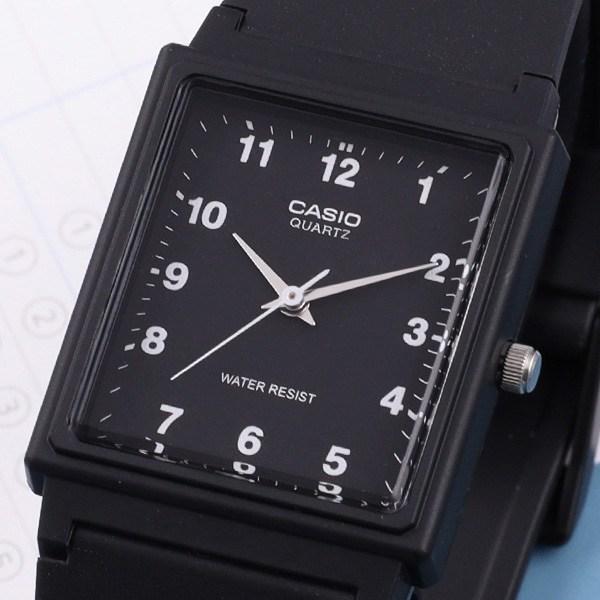 Casio Low Noise Exam Student Square Analog Test Taker Gift College Entrance Exam Watch 27 Black B