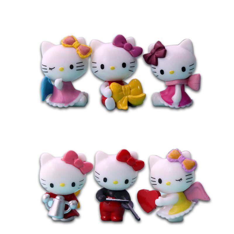 Очаровательный набор из 6 шт. Хелло Китти Куроми Sanrio Милые Куклы Аксессуары Для Коллекционеров