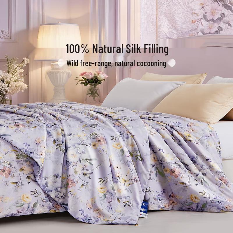 FUANNA Starry Garden 100% Silk 2-in-1 Antibacterial Comforter