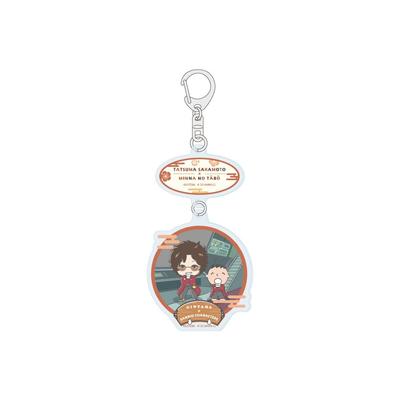 Гинтама x Персонажи Sanrio 09 Сакамото Тацума x Минна но Таабо [Иллюстрация-коллаборация] Связанный акриловый брелок