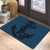 Коврик с принтом якоря и парусника, темно-синий, для гостиной, спальни, декора интерьера дома, современный морской дизайн, напольный коврик