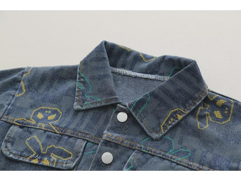 Новый джинсовый костюм-тройка с длинными рукавами для мальчиков и малышей от 0 до 5 лет, весна и осень