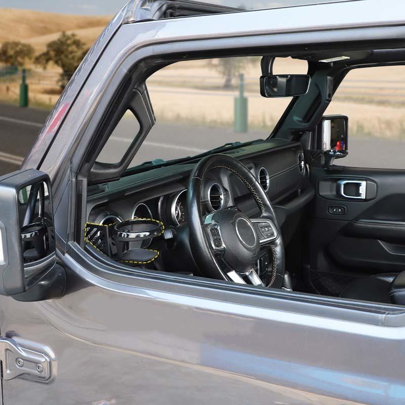 Front Door Water Cup Bracket Holder Rack Support Stand For Jeep Wrangler JL For JT Gladiator 2018 Up Car Interior Acessories