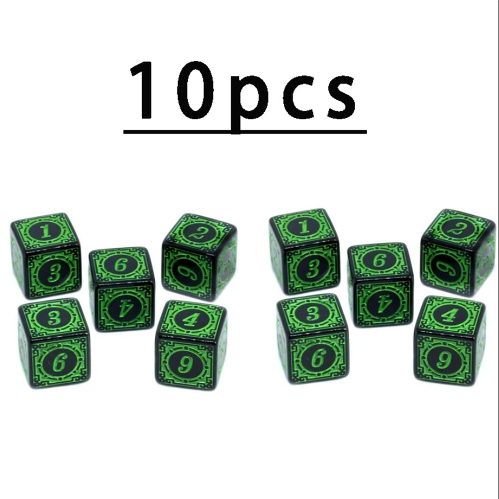 5/10/50 шт./компл. акрил 16 мм D6 цифровые квадратные угловые цифры 6-сторонние кубики для бара, паба, клуба, вечеринки для DND MTG, настольные игры