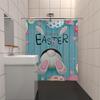 1PC Easter Bunny Easter Egg Decoration Shower Curtain, Playful rabbit theme With 12 hooks,Spring Holiday Bathroom Decoration