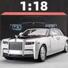 1:18 Модель автомобиля Rolls-Royce Phantom со звездным небом и люком на крыше из цинкового сплава, игрушечная литая машинка со звуком и светом, реалистичные коллекционные украшения