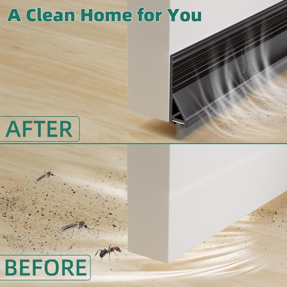 Силиконовый материал Уплотнительная полоса для двери Щеточный дизайн Уплотнитель от сквозняка под дверь Уплотнитель под дверь Межкомнатные двери