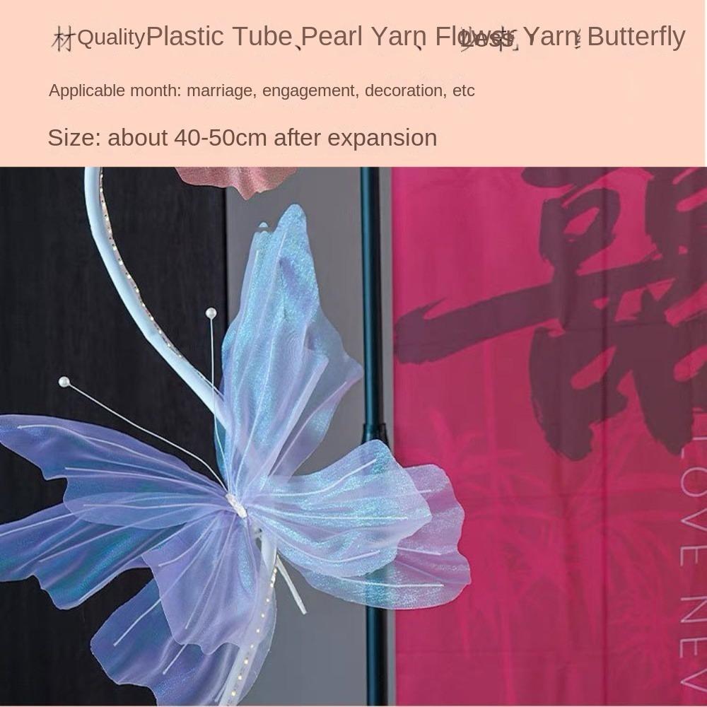 Colorful Artificial Butterfly Flowers Silk Photography Props NEW Flower Head Wall