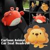 Cartoon Lion Lion Plush Car Neck Pillow Crab Car Waist Cushion Cute Auto Headrest  Car Accessorie