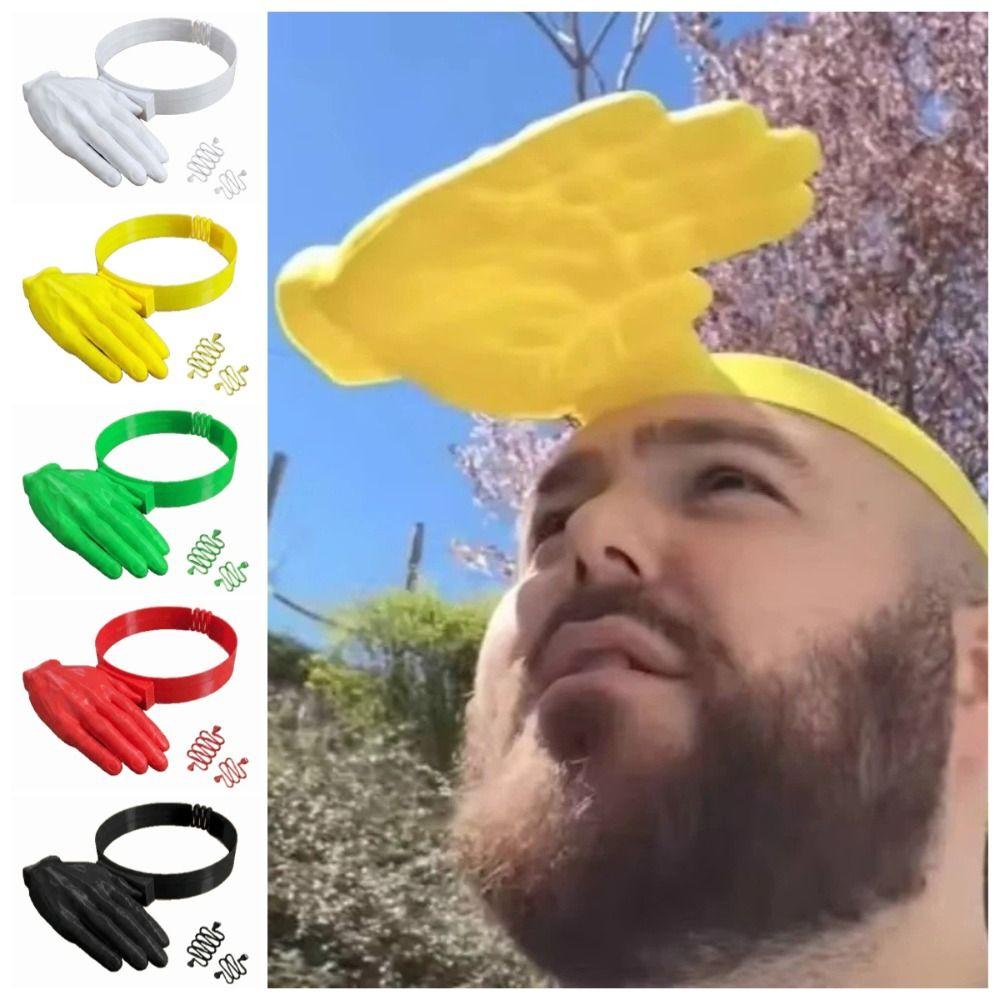 Creative Sun Protection Cap 3D Printing Palm Visor Headband Hand Shape Sun Hat  Summer Season