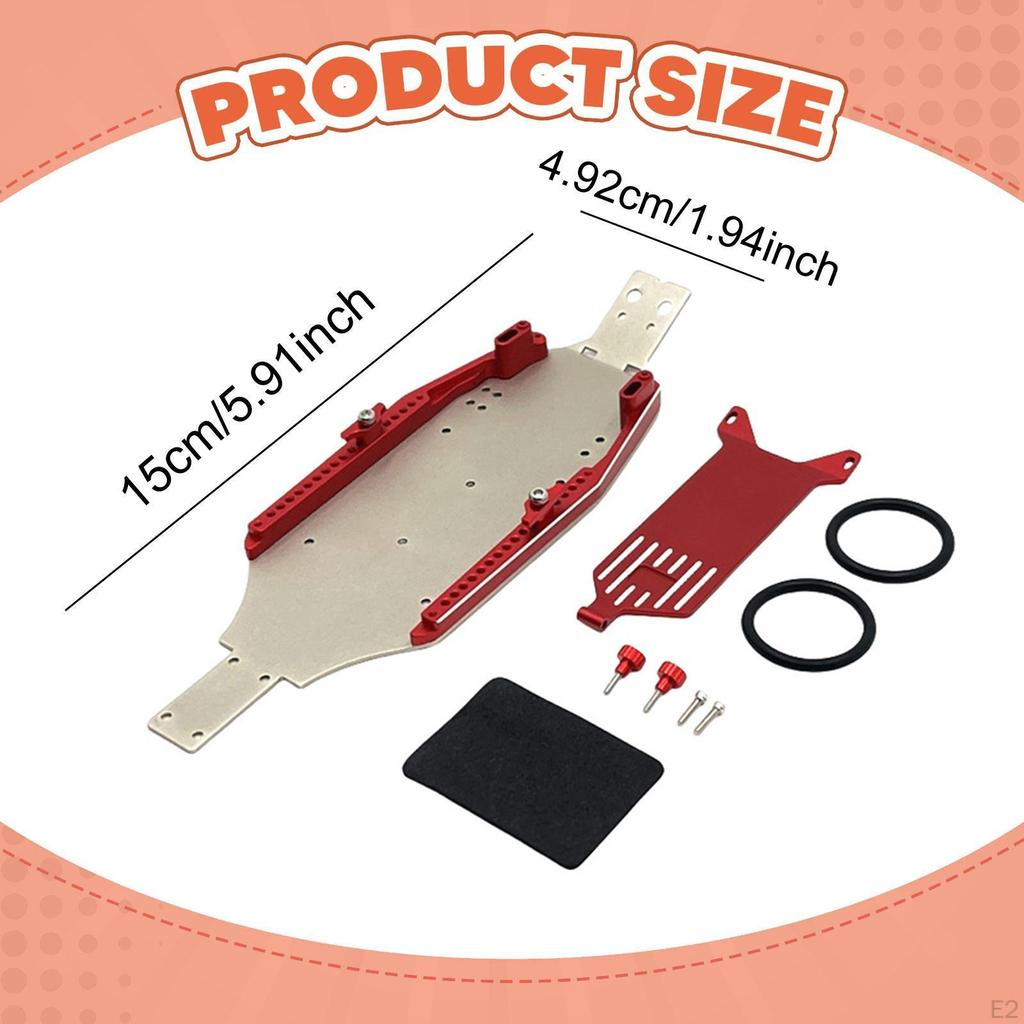 Шасси радиоуправляемой машины Алюминиевое для 244016 Фрезерованная на станке с ЧПУ Нижняя плата Масштаб 1/24 Прецизионные аксессуары