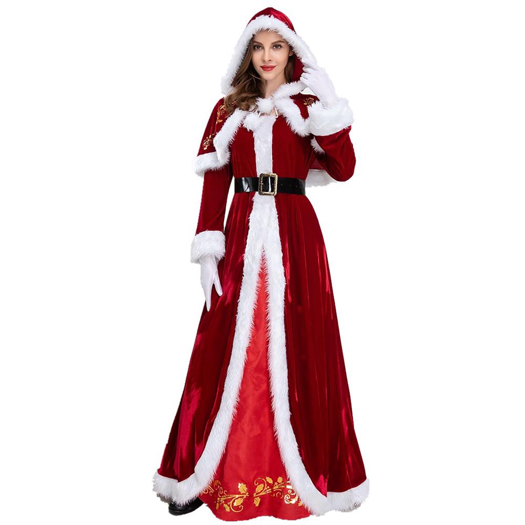 Fashion Women Christmas Cosplay Princess Dress Vintage Witch Dress