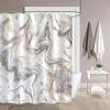 Grey Gold Marble Ink Texture Shower Curtain Set Abstract Modern Shower Curtain for Bathroom Decor Waterproof Washable Fabric