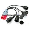 50CM 5-Core CE32A Industrial Plug Adapter: 1-to-4 Current Splitter Socket for Room Equipment