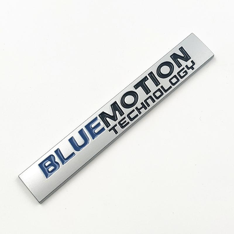 3d Metal Blue Motion Logo Bluemotion Emblem Car Front Grill Rear Trunk Badge for VW Bluemotion Sticker Accessories BAI1