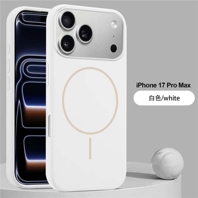 Подходит для iPhone17Pro Max жидкий магнитный чехол для мобильного телефона Apple 16Pro чехол с ощущением кожи противоударный чехол 14 защитный чехол