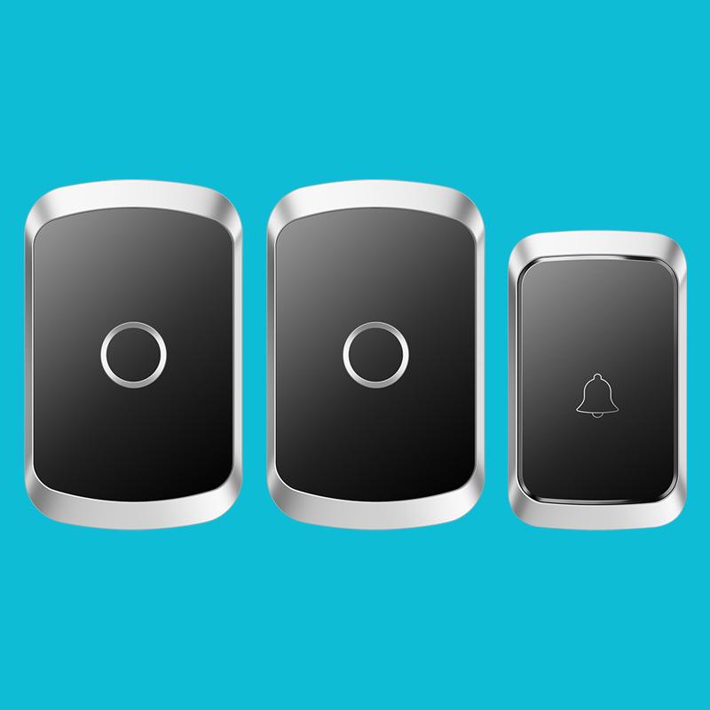 Wireless Waterproof Doorbell with Battery-Free Smart Receiver and Long-Range Remote Control