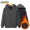 Male Oversized Men's Solid Color Hoodies Hooed Coat Thick/Thin Cotton Sweatshirts Sportswear For Women Cotton Plus Velvet Zipper Work Out Cardigan