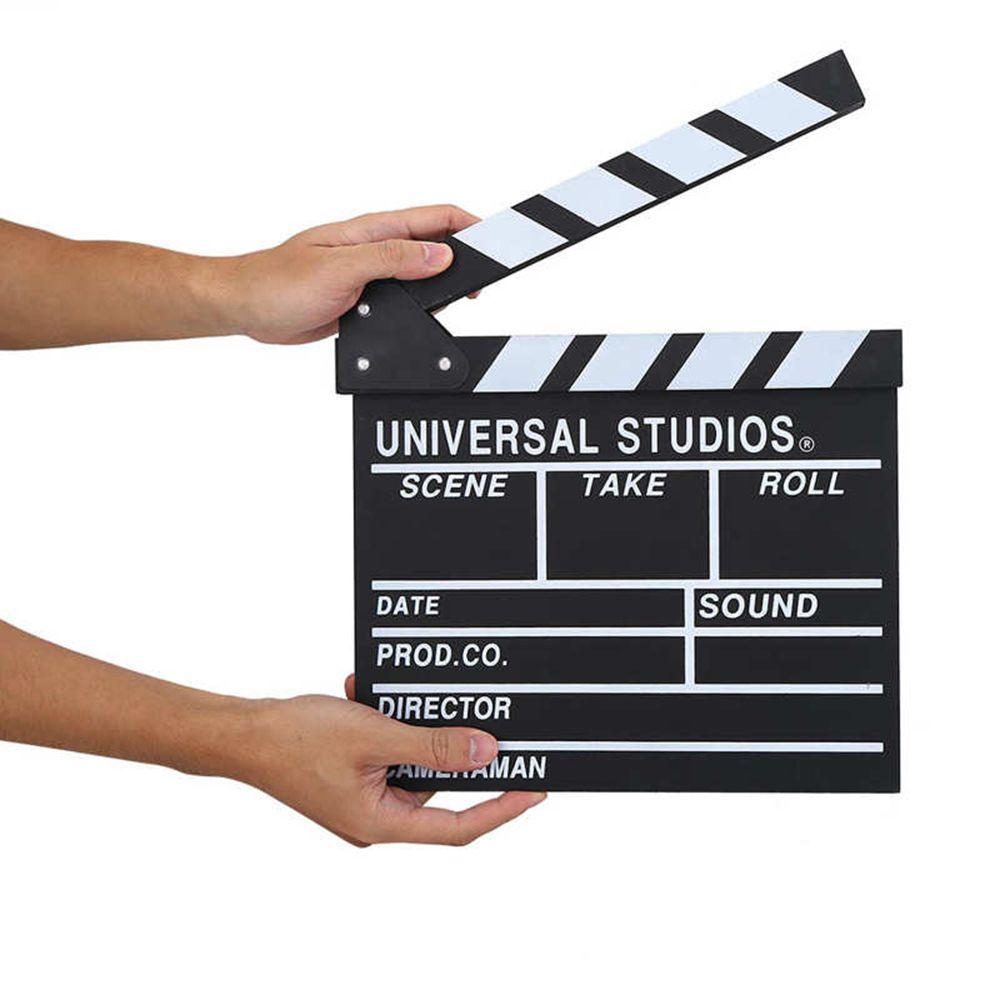 30 X 27cm Wooden Photography Prop Cinema Video Scene TV Movie Clapboard Clapperboard
