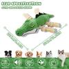 Crocodile Durable Dog Chew Toys Squeaky Interactive Puppy Dog Toys with Crinkle Paper Puppy Chew Toys for Teething