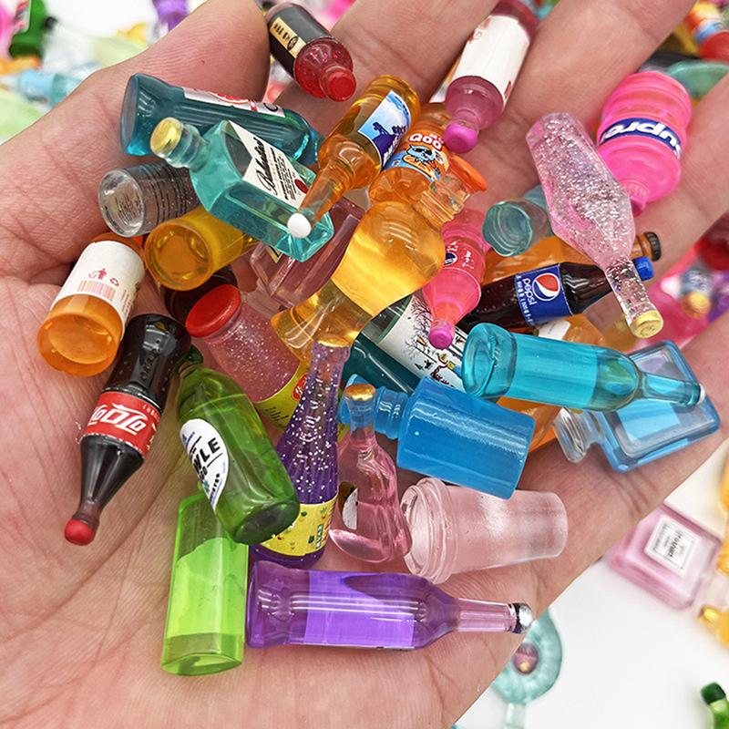 10Pcs Doll House Home Furnishing Mini Small Bottles Model Shooting Scene Props
