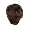 Men Short Curly Wig with Bangs Fluffy Natural Looking High Temperature Fiber Male Wavy Black Brown Synthetic Hair