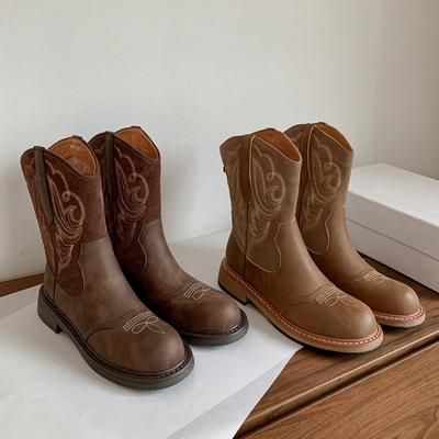 Новые стильные женские ботинки на платформе средней длины, модные зимние удобные дизайнерские повседневные туфли, модные прогулочные ботинки в готическом стиле, популярные трендовые женские ботинки