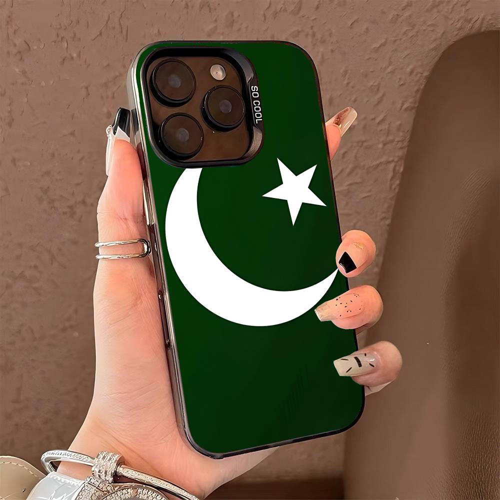 Чехол для телефона Пакистан для iPhone 17 17Air 16 15 14 13 12 11 Pro Max Plus Цветной Серебристый