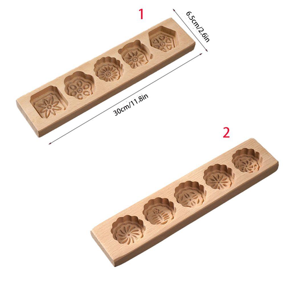 Mould Press Mid-autumn Festival 5 Flower Moon Cake Mold Cake Mold Baking Mold Decorating Tools