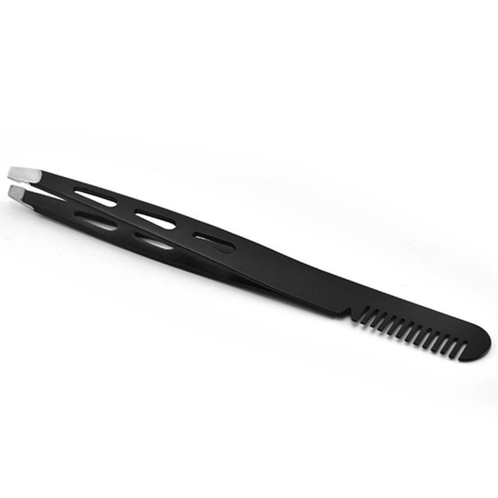 Steel Bevel Brow Clip Eyebrow Tweezers Clip Eyelash Comb Eyebrow Beauty Tools Threading Tweezers