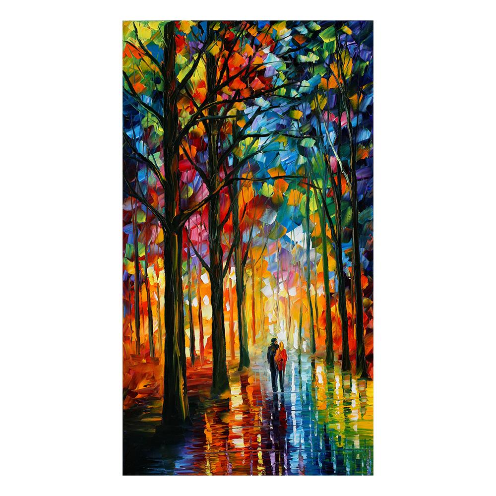 Современная абстрактная эстетика Настенное искусство Цветной лист Дерево HD Масло на холсте Постеры и принты Украшение для дома Спальни Гостиной Подарок