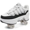 Deformed Roller Skates for Children/teens Four-wheel Roller Skates Shoes Double-row Roller Skates Shoes