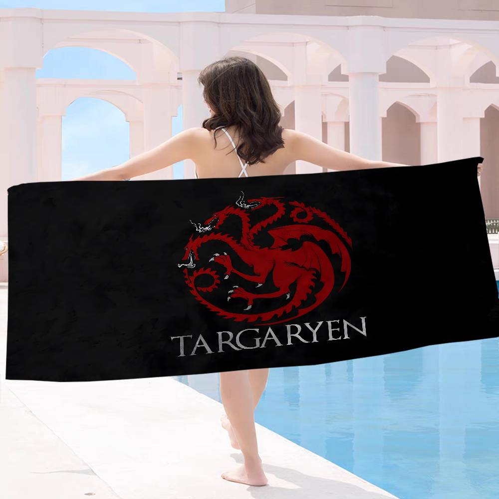 Film G-Game Of T-Thrones Beach Towel Colorful Bath Towels for Girl Microfiber Quick Dry Custom Sand Free Beach Yoga Spa Gym Pool